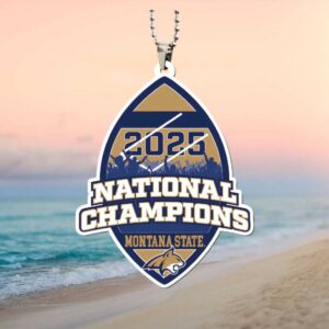 Montana State Bobcats 2025 National Champions Football Car Ornament