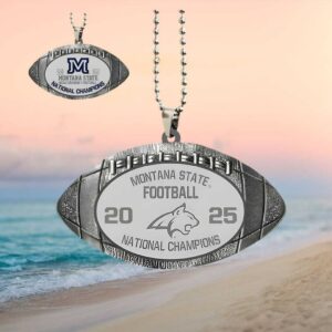 Montana State Bobcats Football 2025 National Champions Silver Ornament
