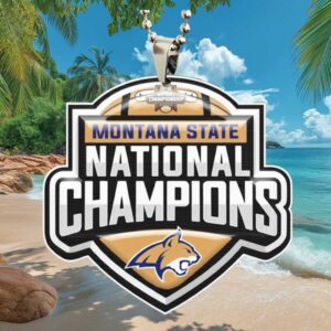 Montana State Bobcats National Champions Gold Shield Car Ornament Montana State Bobcats National Champions Gold Shield Car Ornament