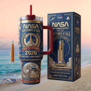 NASA Artemis II SLS 68th Anniversary Limited Edition Tumbler Back To The Moon 2026 Space Tumbler