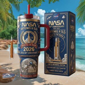 NASA Artemis II SLS 68th Anniversary Limited Edition Tumbler Back To The Moon 2026 Space Tumbler