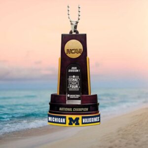 NCAA 2026 Michigan Wolverines National Champion Trophy Ornament