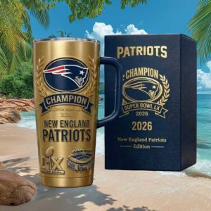 New England Patriots Super Bowl LIX 2026 Champion Tumbler with Gift Box