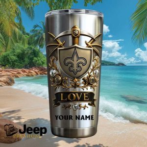 New Orleans Saints Football Super Fan Retro Shield Custom Gift Stainless Steel Insulated Tumbler