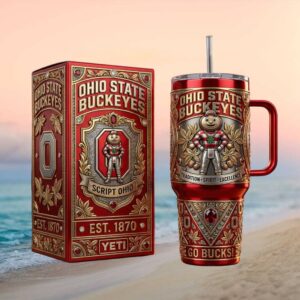 Ohio State Buckeyes Brutus Mascot Script Ohio Tradition Design