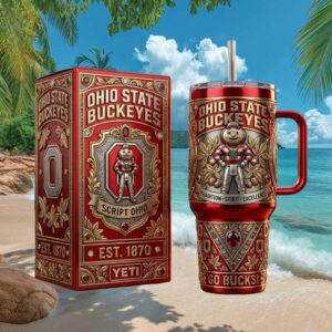 Ohio State Buckeyes Brutus Mascot Script Ohio Tradition Design