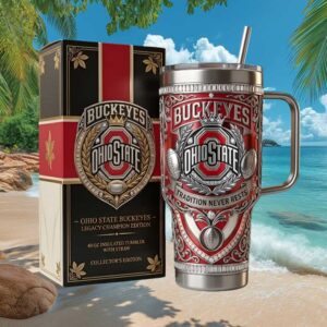 Ohio State Buckeyes “Tradition Never Rests” Legacy Champion Edition 40oz Insulated Tumbler