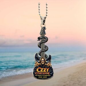 Ozzy Osbourne The Prince of Darkness Guitar Car Hanging Ornament