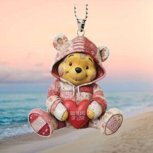 Patchwork Winnie the Pooh “100 Years of Love” Car Ornament