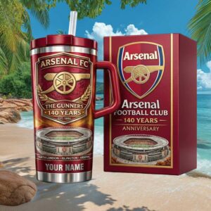 Personalized Arsenal F.C. 140 Years Anniversary “The Gunners” 40oz Custom Tumbler Personalized Arsenal F.C. 140 Years Anniversary “The Gunners” 40oz Custom Tumbler