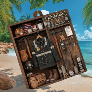 Personalized Coal Miner Gear Closet Ornament for Hard Workers