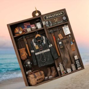 Personalized Coal Miner Gear Closet Ornament for Hard Workers