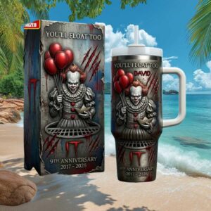 Personalized IT Pennywise 9th Anniversary You’ll Float Too 40oz Tumbler