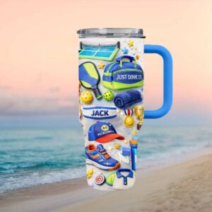 Personalized Jack Just Dink It Pickleball Enthusiast Gear 3D Tumbler