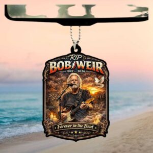 R.I.P Bob Weir 1947 2026 Forever In The Beat Memorial Car Ornament