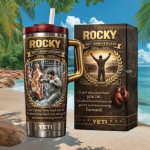 Rocky Balboa 50th Anniversary 1976 2026 Custom Yeti Tumbler 40oz