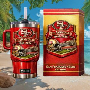 San Francisco 49ers 80th Anniversary 1946 2026 Edition Yeti Tumbler