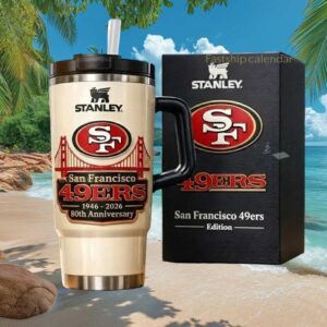 San Francisco 49ers 80th Anniversary 1946 2026 Stanley Tumbler with Handle