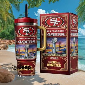 San Francisco 49ers Go Niners Super Bowl 2026 Limited Edition 40oz Tumbler