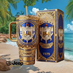 Sigma Gamma Rho Sorority SGRho Founded 1922 Royal Blue & Gold 40oz Tumbler