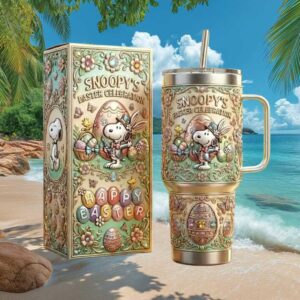 Snoopy’s Easter Celebration Peanuts 3D Floral 40oz Anniversary Tumbler