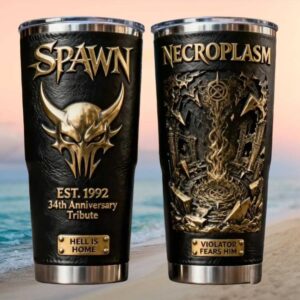 Spawn 34th Anniversary Tribute Leather Tumbler Necroplasm Hell is Home