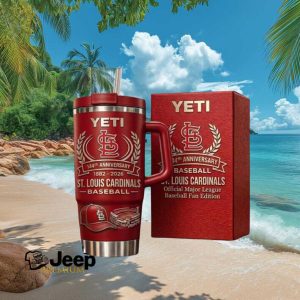 St. Louis Cardinals 144th Anniversary 1882 2026 Red Yeti Tumbler