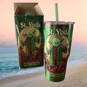 St. Yoda Banishing Bad Vibes 900 Years Star Wars Inspired 40oz Tumbler with Gift Box