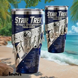 Star Trek 60 Years of Exploration 1966 2026 Personalized Crew Tumbler