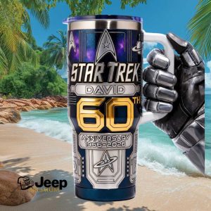 Star Trek 60th Anniversary 1966 2026 Personalized David Name 40oz Commemorative Tumbler