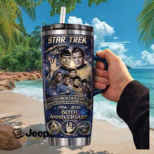 Star Trek 60th Anniversary 1966 2026 To Boldly Go Commemorative 40oz Tumbler