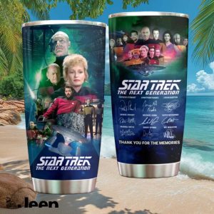 Star Trek The Next Generation Cast Signatures & Borg Ship Tumbler