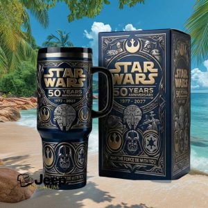 Star Wars 50th Anniversary Limited Edition 1977 2027 Commemorative 40oz Tumbler with Handle