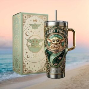 Star Wars Baby Yoda “The Force Is Cute” 3D Sculpted Yeti Tumbler