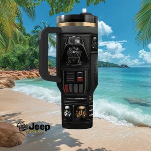 Star Wars Darth Vader 3D Embossed Style Matte Black 40oz Insulated Tumbler