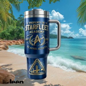 Starfleet Academy Property Of San Francisco Est 2161 Travel Tumbler with Handle