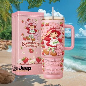 Strawberry Shortcake Sweet & Berrylicious Berry Best Friends Vintage Style Pink Tumbler