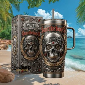 Suicideboys $uicideboy$ “Long Term Effects of Suffering” 3D Skull Bandana Tumbler