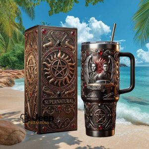 Supernatural Winchester Brothers Sam and Dean 40oz Tumbler