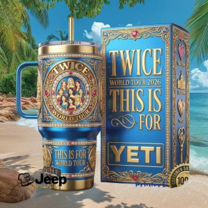 TWICE World Tour 2026 K Pop Girl Group Luxury Gold & Blue 40oz Tumbler