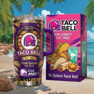 Taco Bell Legacy Edition Est 1962 Live Mas Purple Insulated Tumbler