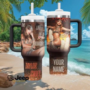 Taylor Swift “Life of a Showgirl” Personalized 40oz Glitter Ombre Travel Tumbler