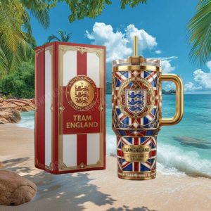 Team England Olympic Games Stained Glass Style 40oz Insulated Tumbler