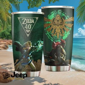 The Legend of Zelda 40th Anniversary Link and Ganondorf 20oz Tumbler.jfif