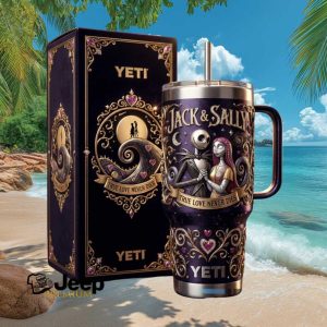 The Nightmare Before Christmas Jack and Sally True Love Never Dies 40oz Tumbler