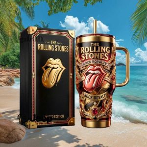The Rolling Stones Rock Royalty Gold & Black Limited Edition 40oz Tumbler