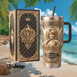 Tina Turner Queen of Rock 'N' Roll 40oz Tumbler Simply The Best 3D Embossed Tumbler