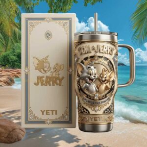 Tom and Jerry 40oz Tumbler Friends & Foes Forever 3D Character Insulated Travel Tumbler