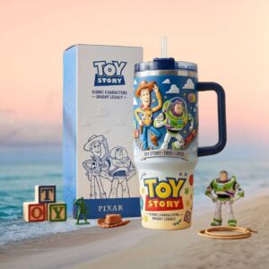 Toy Story Iconic Characters Bright Legacy 1995 2025 Pixar 40oz Tumbler with Box