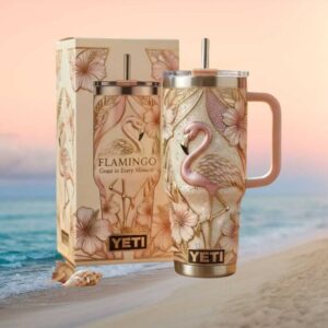 Tropical Flamingo Pink Floral 3D Sculpted Insulated Tumbler